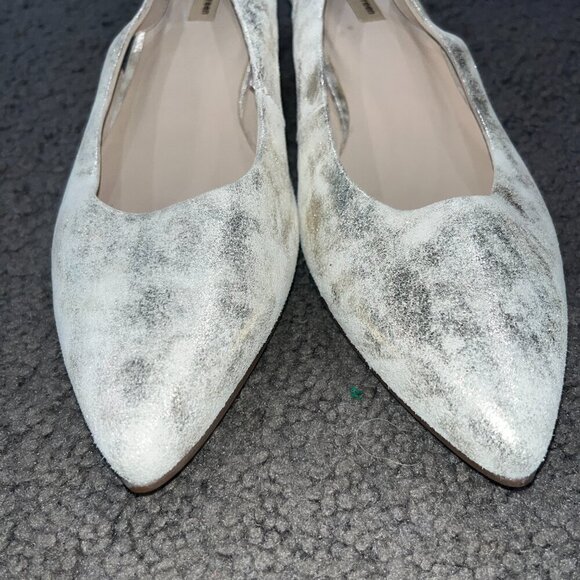 PAUL GREEN RIO SLING BACK PUMP MINERAL ANTIC METALLIC KITTEN HEEL NWOT 7.5 =US10 - Picture 2 of 10